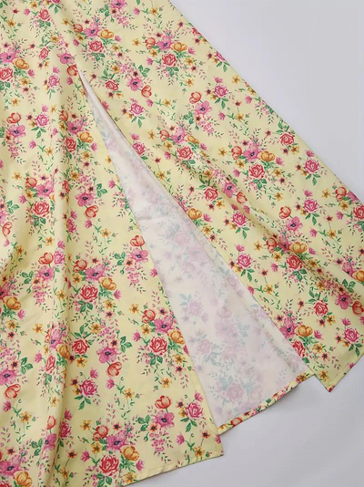 Sundress - Floral - Puff Sleeve - Summer Dress - Maxi Dress-Grace Aura