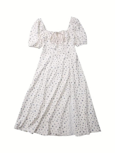 Sundress - Floral - Puff Sleeve - Summer Dress - Maxi Dress-Grace Aura