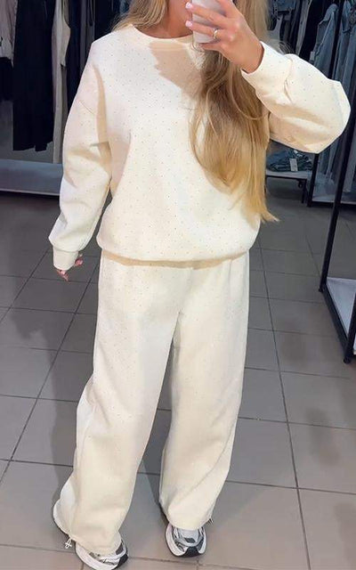Sweat Set - Sparkly - Comfy - Jogger Set - Women's Clothing-Grace Aura