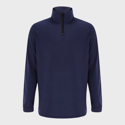 Sweatshirt - Men's Warm Standing Collar Long Sleeve Zip-Neck Sweater-Grace Aura