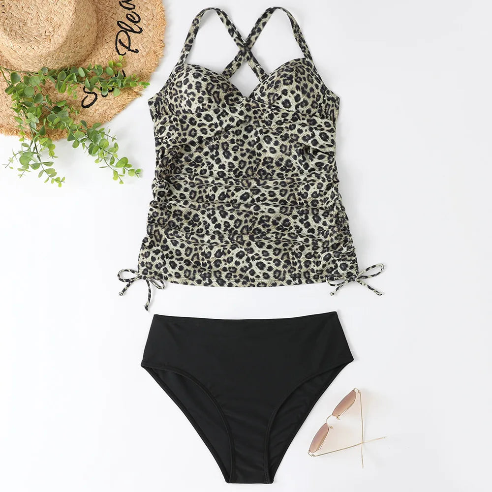 Tankini Set - Women's Two-Piece Tankini Bathing Suits Swimwear-Grace Aura