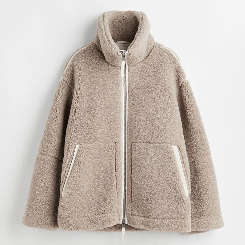 Teddy Coat | Warm | Oversized | Teddy Fleece Jacket | Women's Winter Jacket -Grace Aura