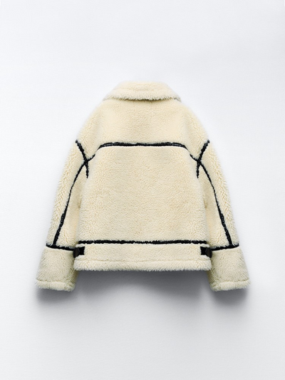 Teddy Coat - White - Teddy Fleece - Winter Jacket - Women’s Coats Faux Fur-Grace Aura
