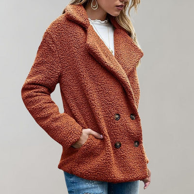 Teddy Jacket | Cozy | Double Breasted | Winter Jacket | Women's Jacket -Grace Aura