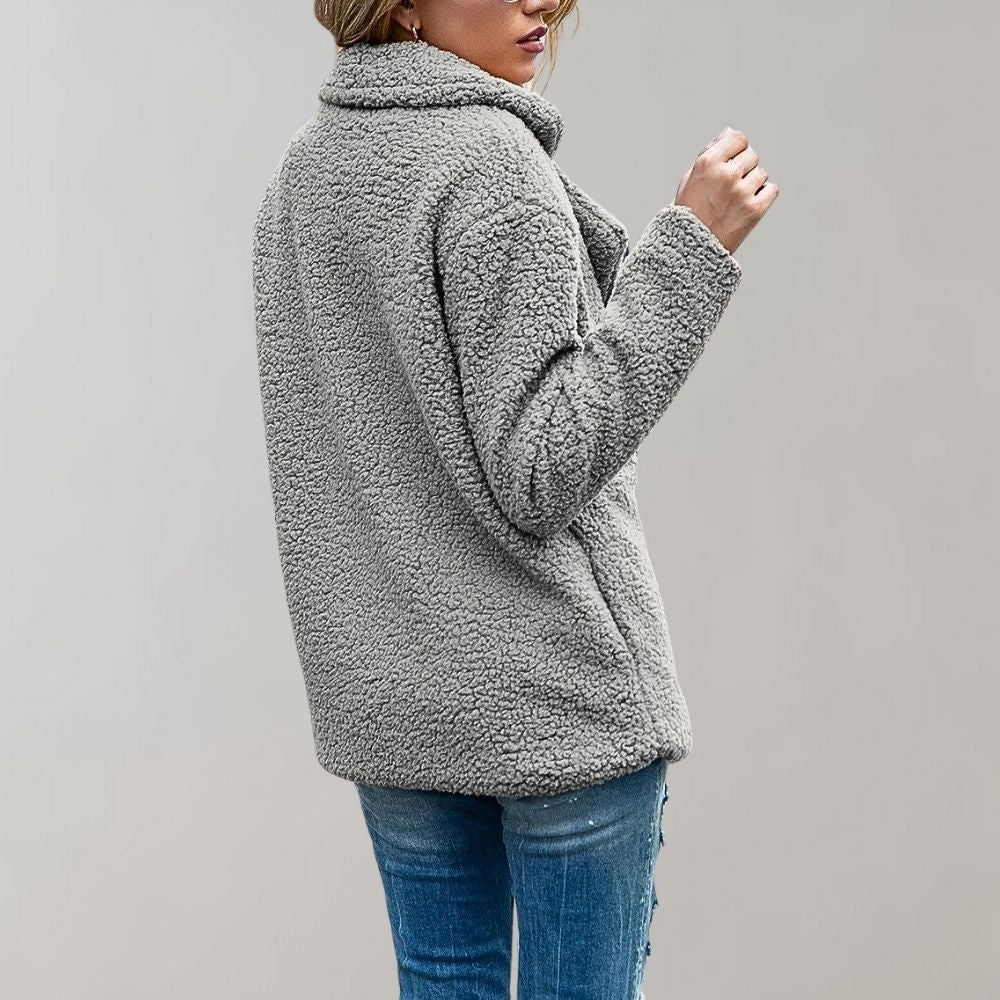 Teddy Jacket | Cozy | Double Breasted | Winter Jacket | Women's Jacket -Grace Aura