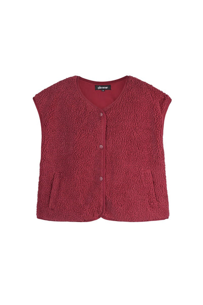 Teddy Vest - Sleeveless - Loose Fit - Fleece Vest - Women's Gilet-Grace Aura