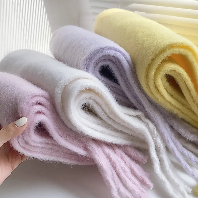 Thick Scarf - Women's Chunky Woolen Cashmere Scarf for Winter-Grace Aura