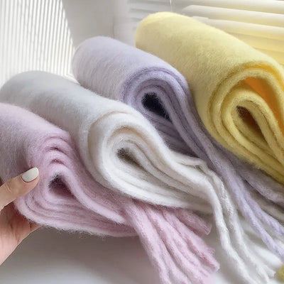 Thick Scarf - Women's Chunky Woolen Cashmere Scarf for Winter-Grace Aura