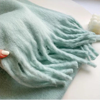 Thick Scarf - Women's Chunky Woolen Cashmere Scarf for Winter-Grace Aura