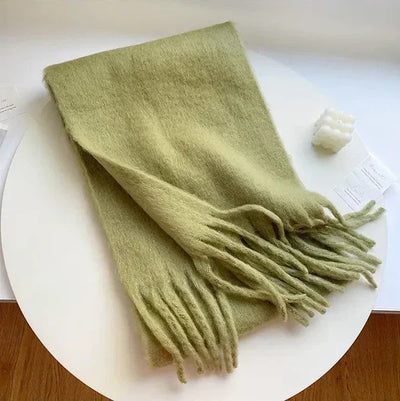 Thick Scarf - Women's Chunky Woolen Cashmere Scarf for Winter-Grace Aura