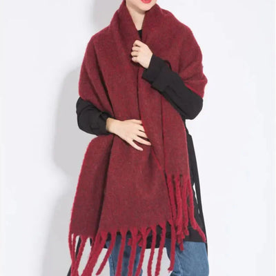 Thick Scarf - Women's Chunky Woolen Cashmere Scarf for Winter-Grace Aura