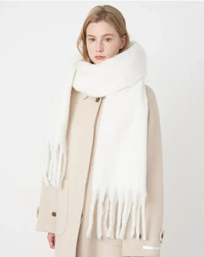 Thick Scarf - Women's Chunky Woolen Cashmere Scarf for Winter-Grace Aura
