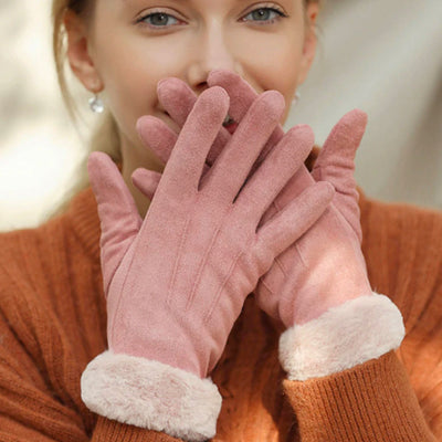 Touchscreen Gloves - Women's Warm Fleece Touch Phone Winter Gloves-Grace Aura