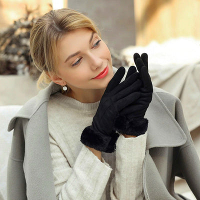 Touchscreen Gloves - Women's Warm Fleece Touch Phone Winter Gloves-Grace Aura