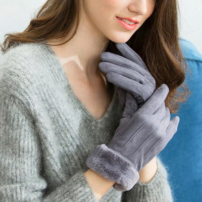 Touchscreen Gloves - Women's Warm Fleece Touch Phone Winter Gloves-Grace Aura