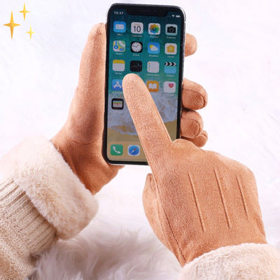 Touchscreen Gloves - Women's Warm Fleece Touch Phone Winter Gloves-Grace Aura