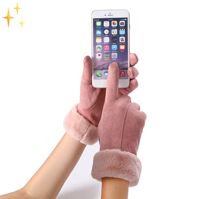 Touchscreen Gloves - Women's Warm Fleece Touch Phone Winter Gloves-Grace Aura