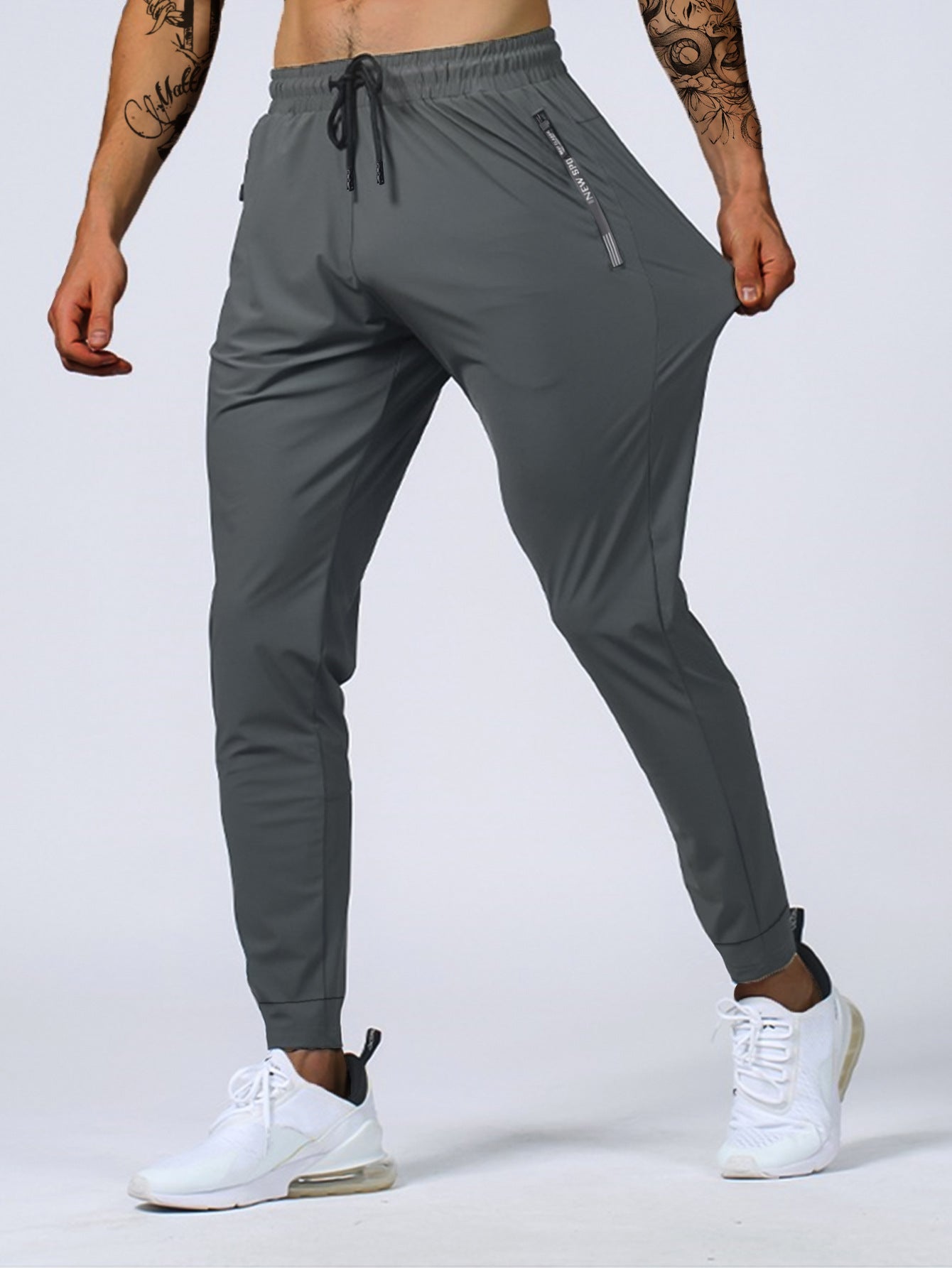 Track Pants - Drawstring - Skinny - Joggers - Gym Pants Men-Grace Aura