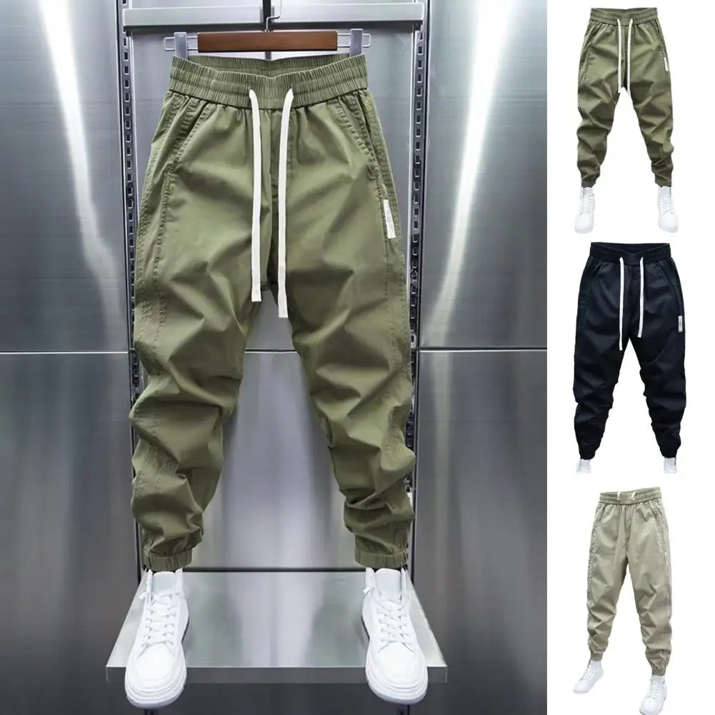 Track Pants - Men's Lightweight Drawstring Baggy Joggers-Grace Aura