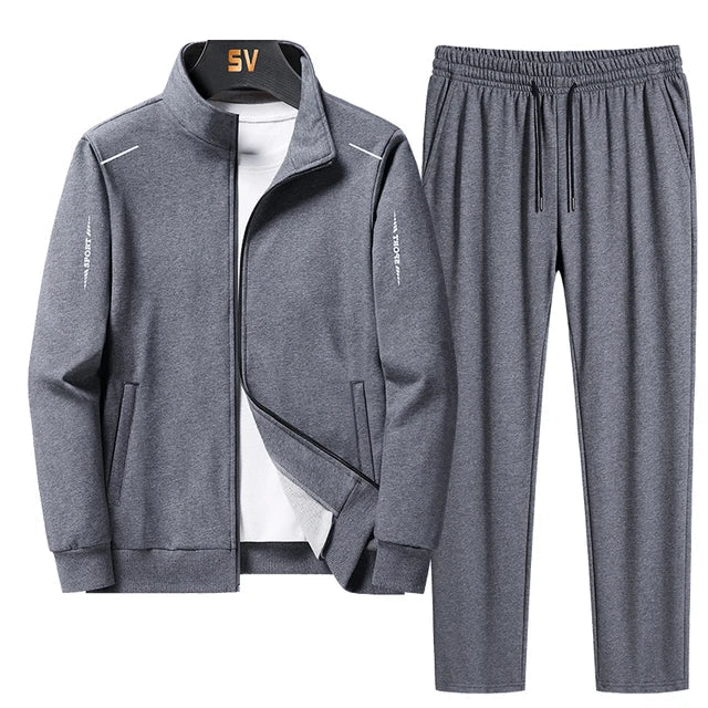 Tracksuit - Drawstring - Two-Piece - Jogging Set - Workout Wear for Men-Grace Aura