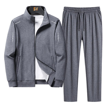 Tracksuit - Drawstring - Two-Piece - Jogging Set - Workout Wear for Men-Grace Aura