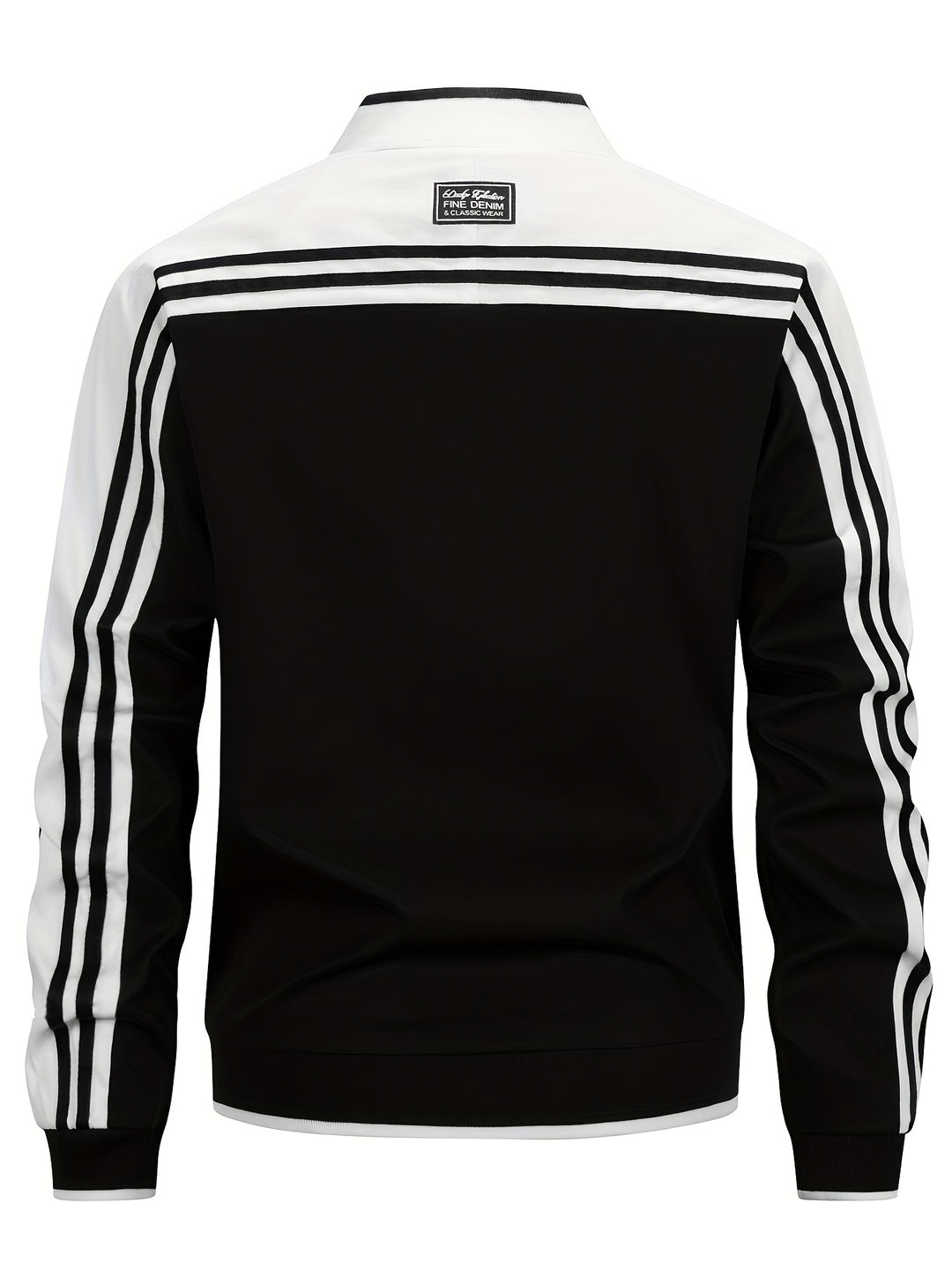 Tracksuit Jacket - Men's Zip-Up Striped Sport Jacket-Grace Aura