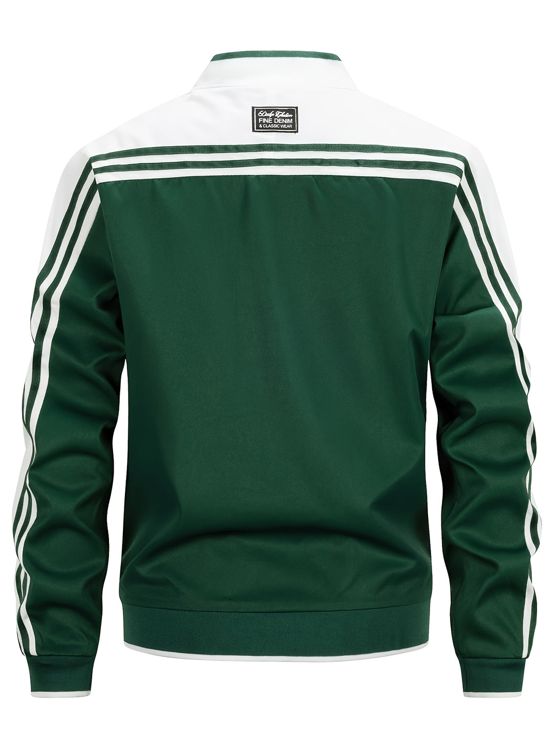 Tracksuit Jacket - Men's Zip-Up Striped Sport Jacket-Grace Aura