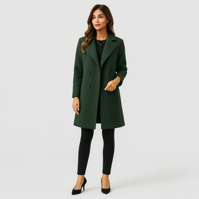 Trench Coat | Classic | Double Breasted | Wool Trench Coat | Women's Winter Jacket-Grace Aura