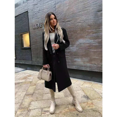 Trench Coat | Long | Classic | Double Breasted Trench Coat | Women's Coat-Grace Aura