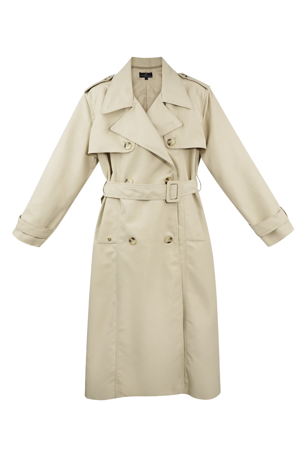 Trench Coat - Women's Classic Double Breasted Trench Coat with Belt-Grace Aura