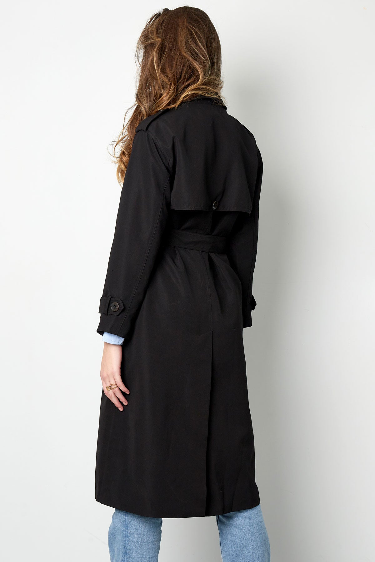 Trench Coat - Women's Classic Double Breasted Trench Coat with Belt-Grace Aura