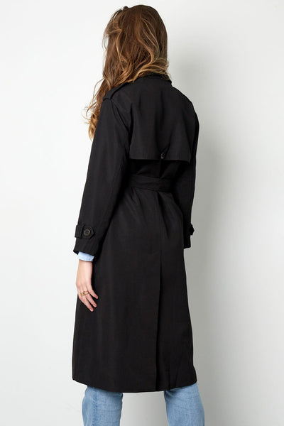 Trench Coat - Women's Classic Double Breasted Trench Coat with Belt-Grace Aura