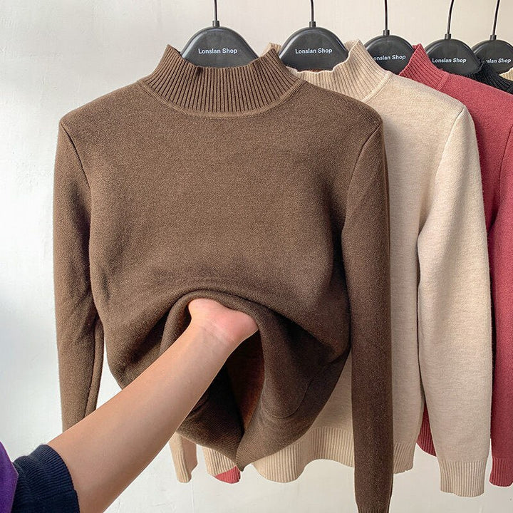 Turtleneck | Fleece Lined | Long Sleeve | Sweater | Women's Winter Clothes-Grace Aura