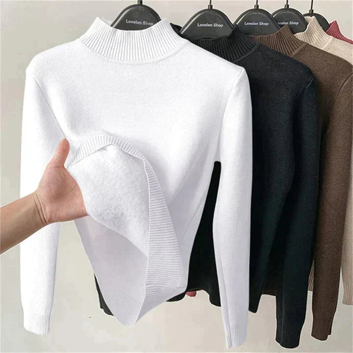 Turtleneck | Fleece Lined | Long Sleeve | Sweater | Women's Winter Clothes-Grace Aura