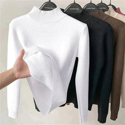Turtleneck | Fleece Lined | Long Sleeve | Sweater | Women's Winter Clothes-Grace Aura