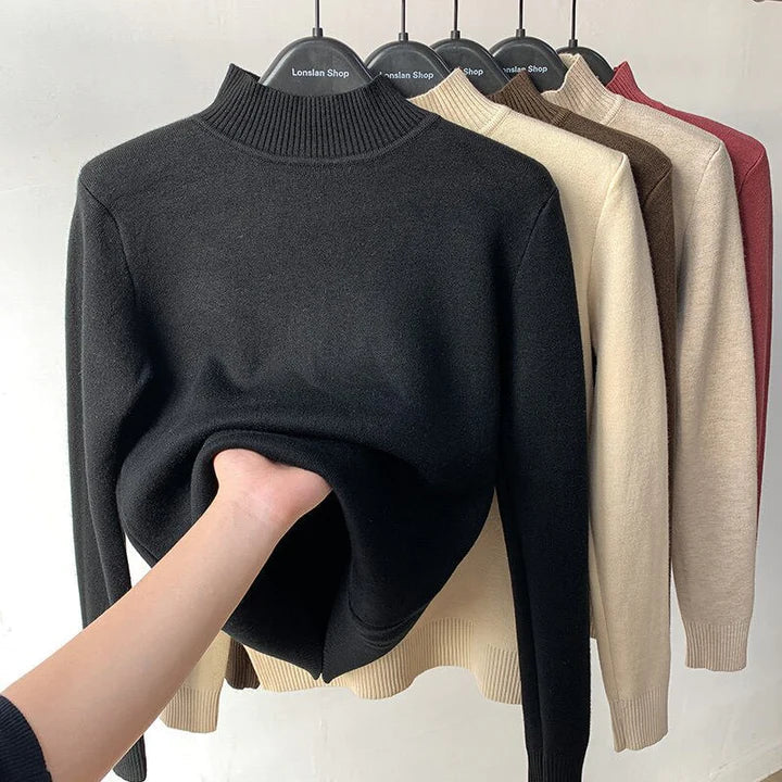 Turtleneck | Fleece Lined | Long Sleeve | Sweater | Women's Winter Clothes-Grace Aura