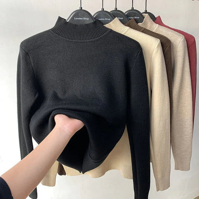Turtleneck | Fleece Lined | Long Sleeve | Sweater | Women's Winter Clothes-Grace Aura