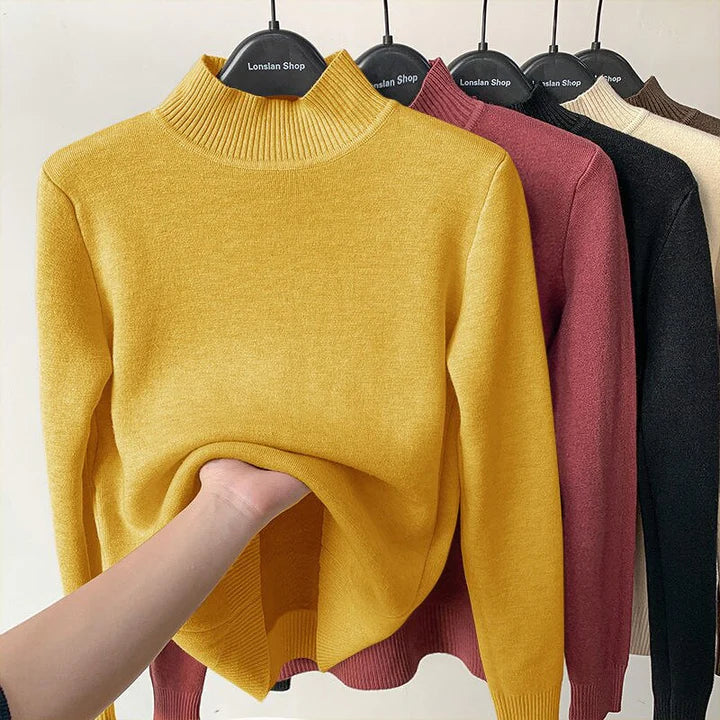 Turtleneck | Fleece Lined | Long Sleeve | Sweater | Women's Winter Clothes-Grace Aura