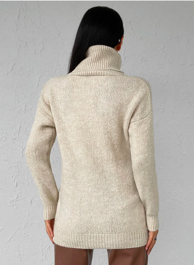 Turtleneck | High Neck | Long Sleeve | Knitted Sweater | Women's Knitwear-Grace Aura