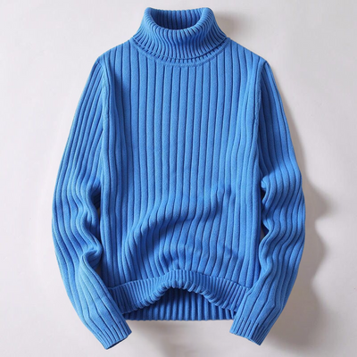 Turtleneck Sweater | Rib Knit | Roll Neck | Knitted Sweater | Men's Jumper-Grace Aura