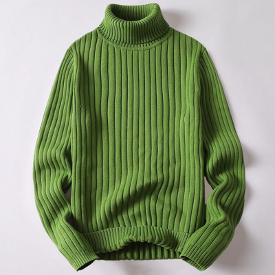 Turtleneck Sweater | Rib Knit | Roll Neck | Knitted Sweater | Men's Jumper-Grace Aura