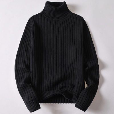 Turtleneck Sweater | Rib Knit | Roll Neck | Knitted Sweater | Men's Jumper-Grace Aura