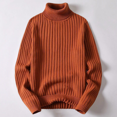 Turtleneck Sweater | Rib Knit | Roll Neck | Knitted Sweater | Men's Jumper-Grace Aura