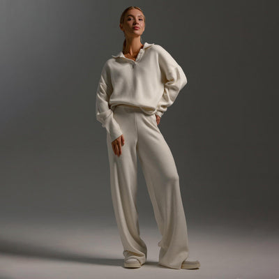 Two-Piece Set - Wide Leg - Long Sleeve - Co-Ord Set - Women's Loungewear-Grace Aura
