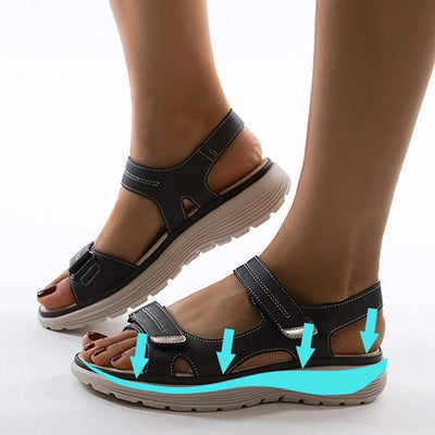 Velcro Sandals | Ergonomic | Walking | Sport Sandals | Orthopedic Sandals for Women-Grace Aura