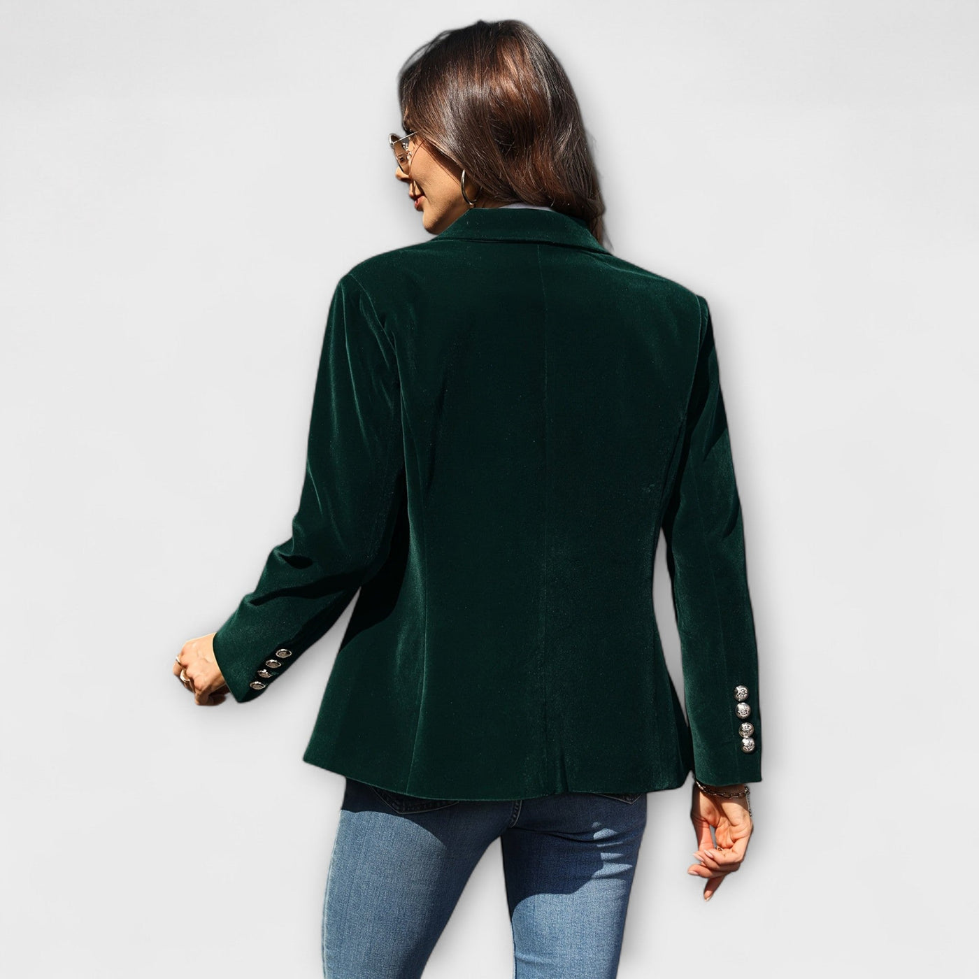 Velvet Blazer | Stylish | Single Breasted | Winter Blazer | Women's Blazer-Grace Aura