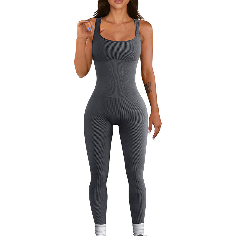 Waist Wizard Gym Jumpsuit-Grace Aura
