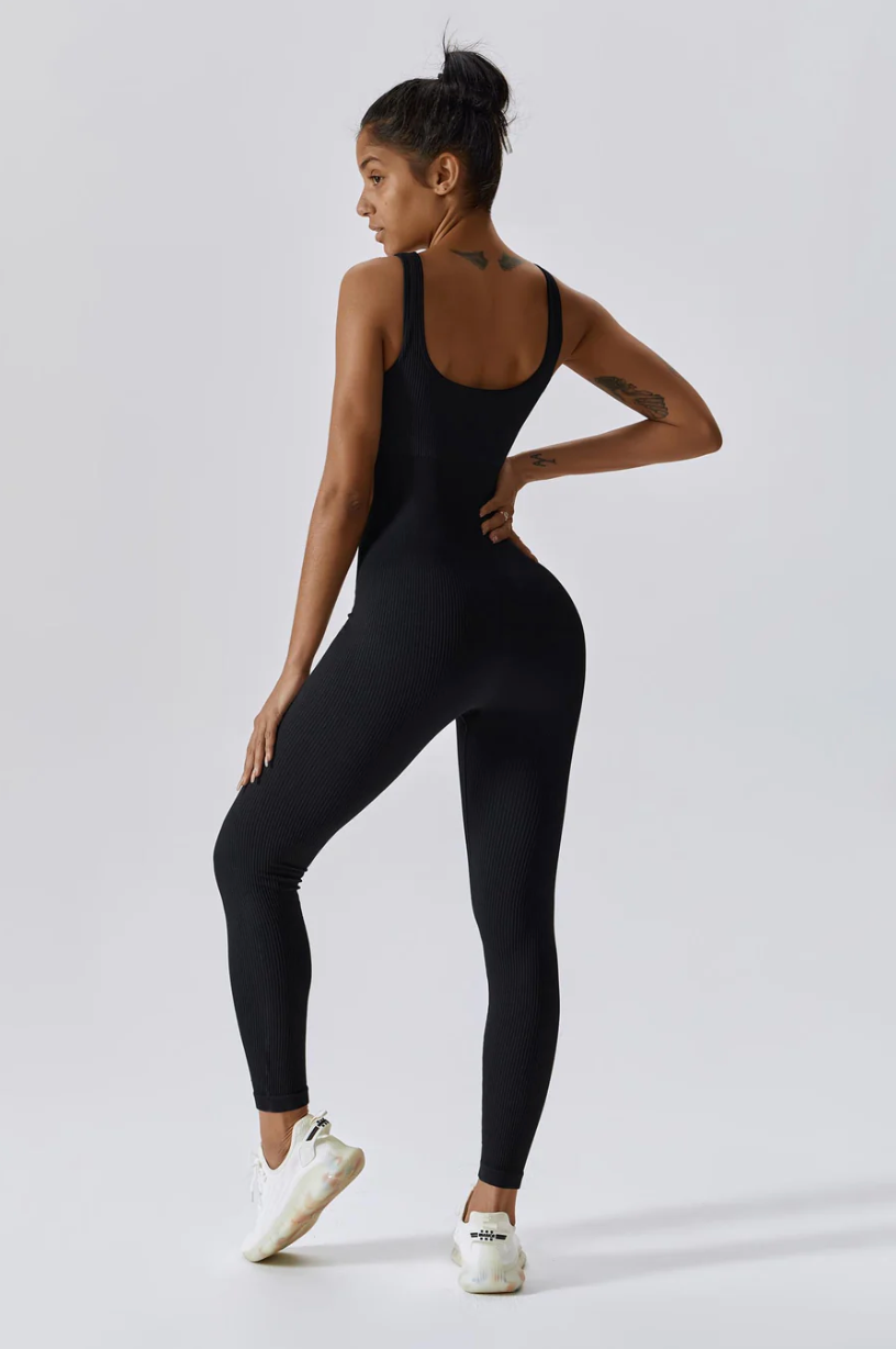Waist Wizard Gym Jumpsuit-Grace Aura