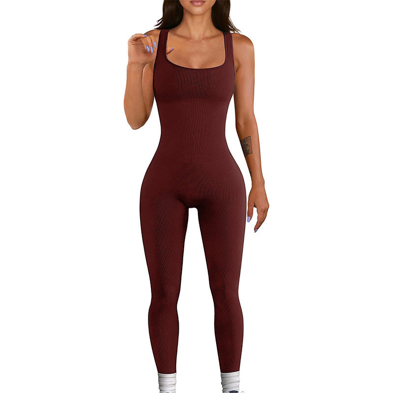 Waist Wizard Gym Jumpsuit-Grace Aura