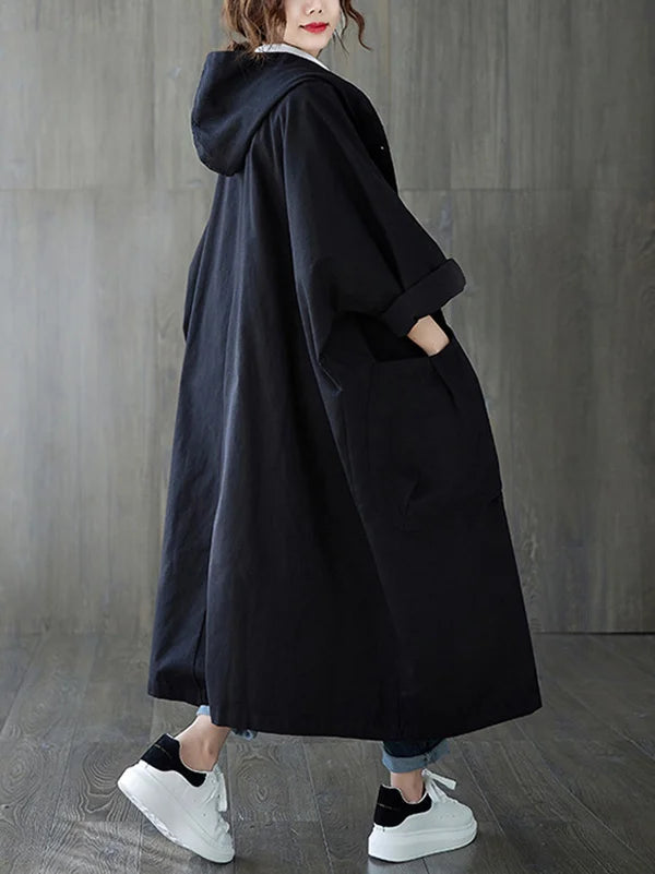 Waterproof Coat - Women's Hooded Long Oversized Rain Coat-Grace Aura